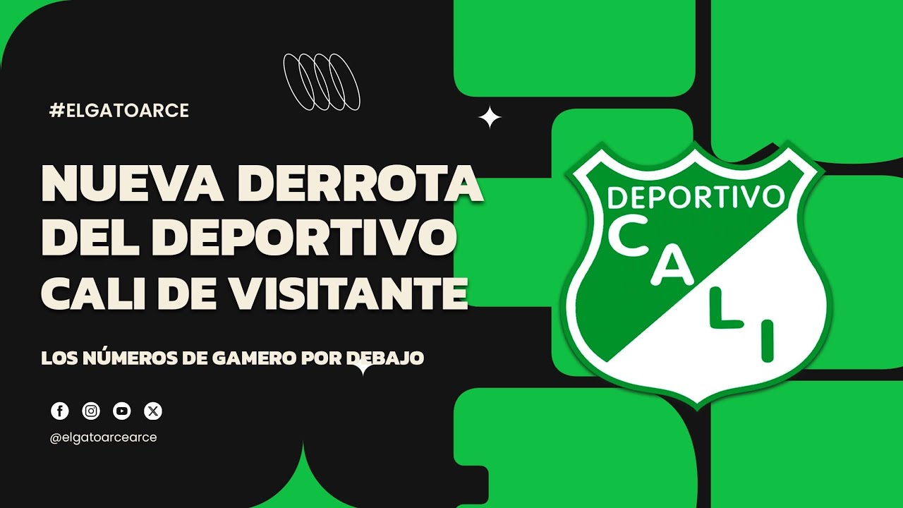 NUEVA DERROTA DEL DEPORTIVO CALI DE VISITANTE Y LOS NÚMEROS DE GAMERO, ESTÁN POR DEBAJO