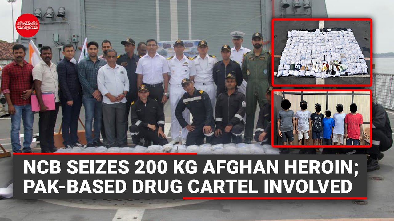 NCB seizes 200 kg Afghan heroin from fishing boat off Kochi coast; Pak-based drug cartel involved