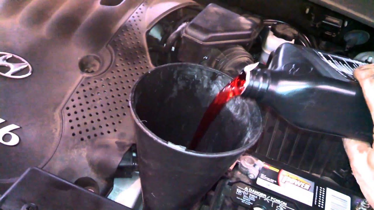 Transmission fluid change Hyundai Santa Fe 2007 drain and fill