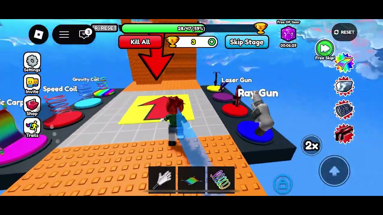 Wall hop speed run ￼