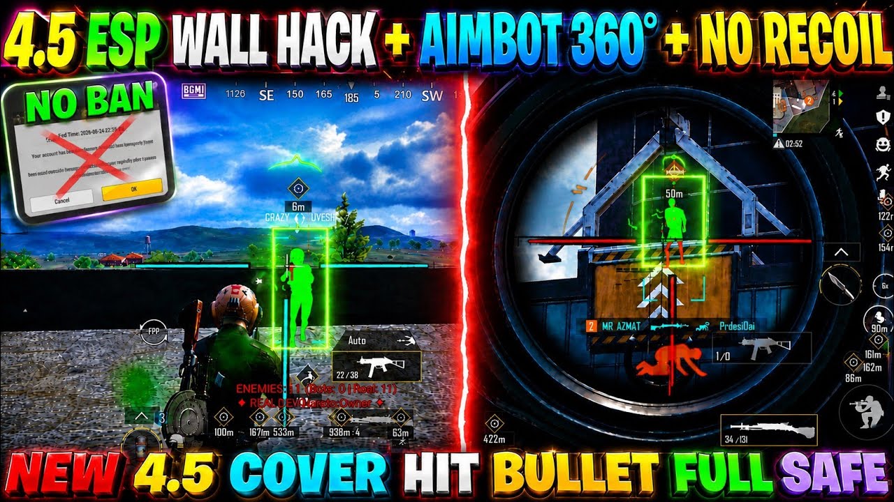 BGMI 4.5 AIMBOT OBB | BGMI 4.5 NO RECOIL CONFIG | BGMI 4.5 AIMBOT OBB 360&deg; | BGMI AIMBOT OBB 4.5