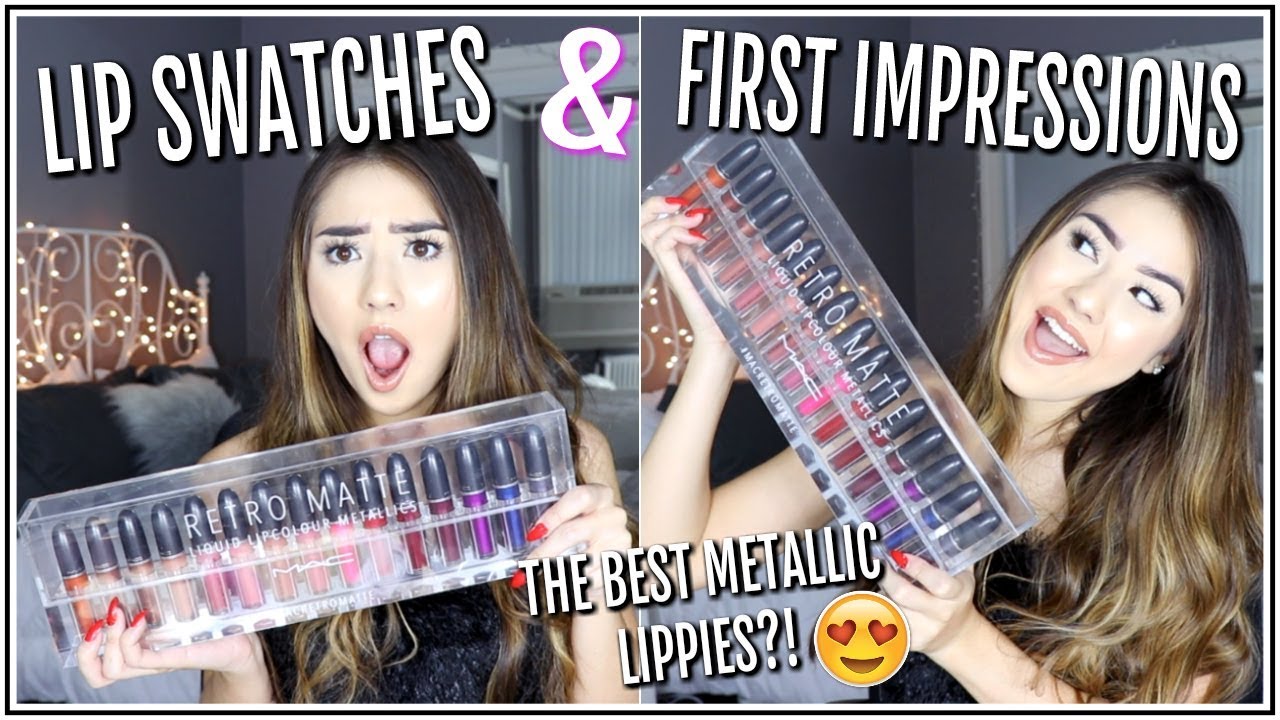 MAC RETRO MATTE METALLICS LIP SWATCHES & FIRST IMPRESSIONS! ♡