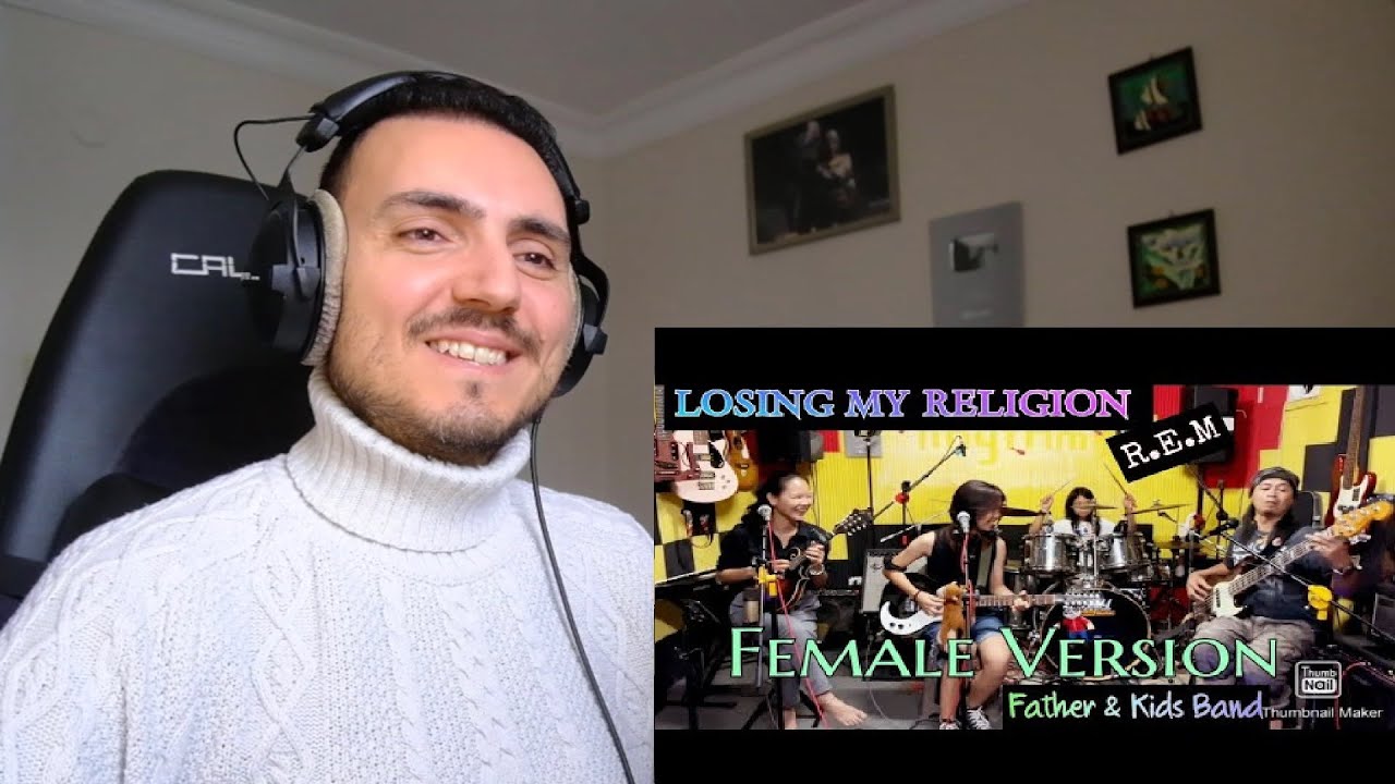 LOSING MY RELIGION _(R.E.M) COVER By; FATHER & KIDS Female Version @FRANZRhythm FAMILY BAND Reaction