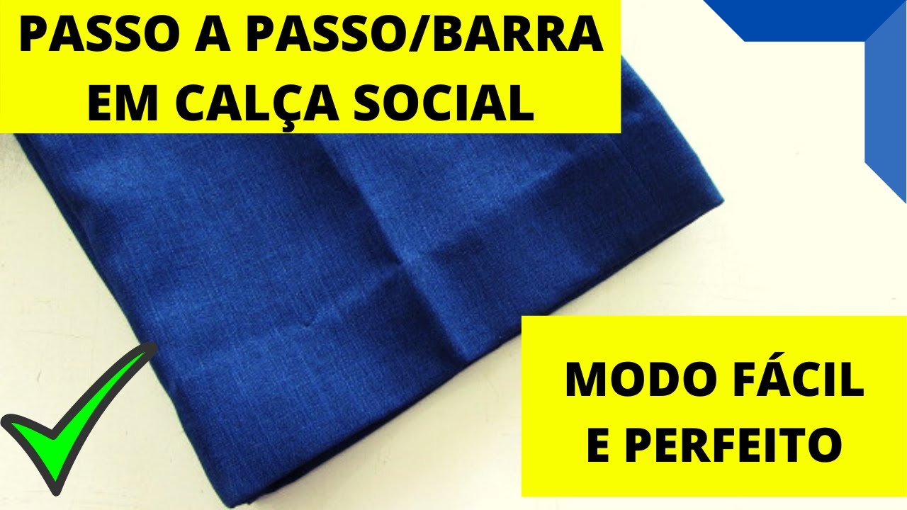 COMO FAZER BARRA EM CALÇA SOCIAL/MODO FÁCIL