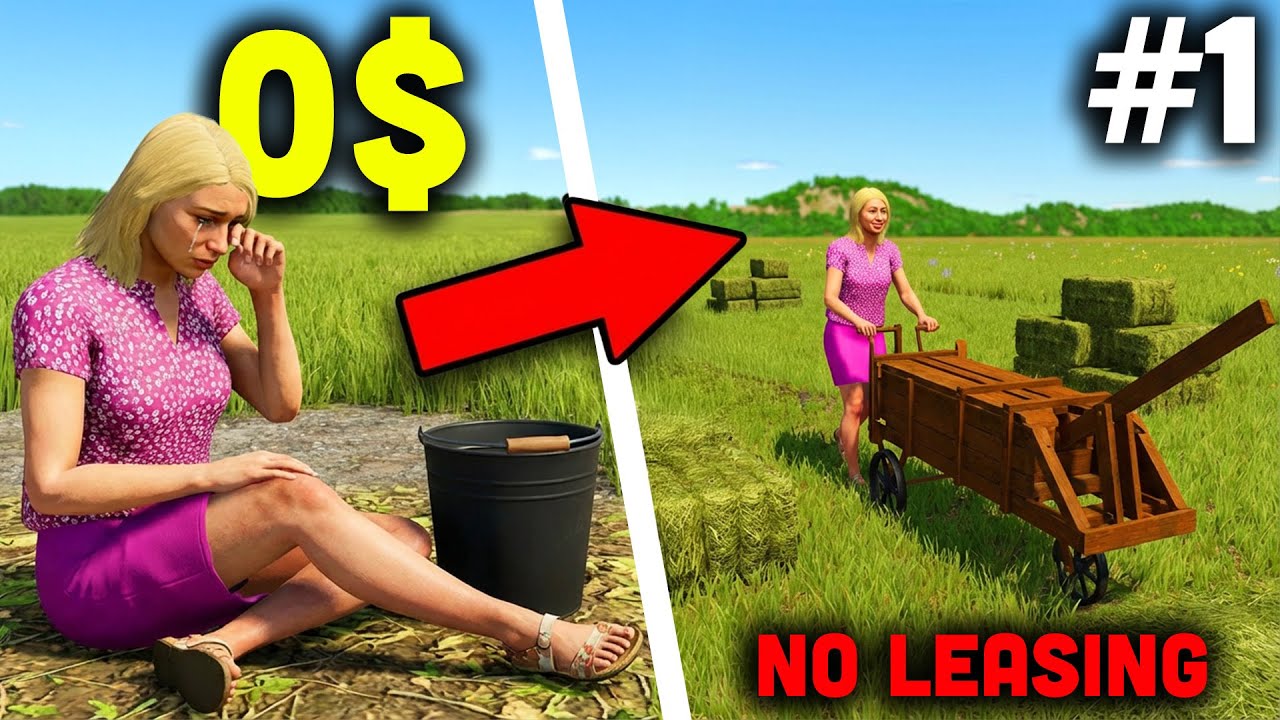 Я провел 24 часа на карте FLAT MAP, не потратив ни копейки... 🚜 #1 🚜 Без аренды! 👉 Farming Simula...
