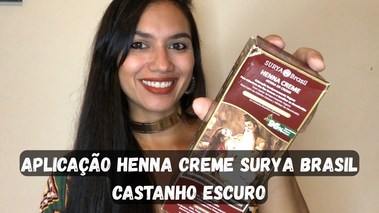 Pintei meu cabelo com HENNA SURYA BRASIL CREME CASTANHO ESCURO/ aplicação e resultado final