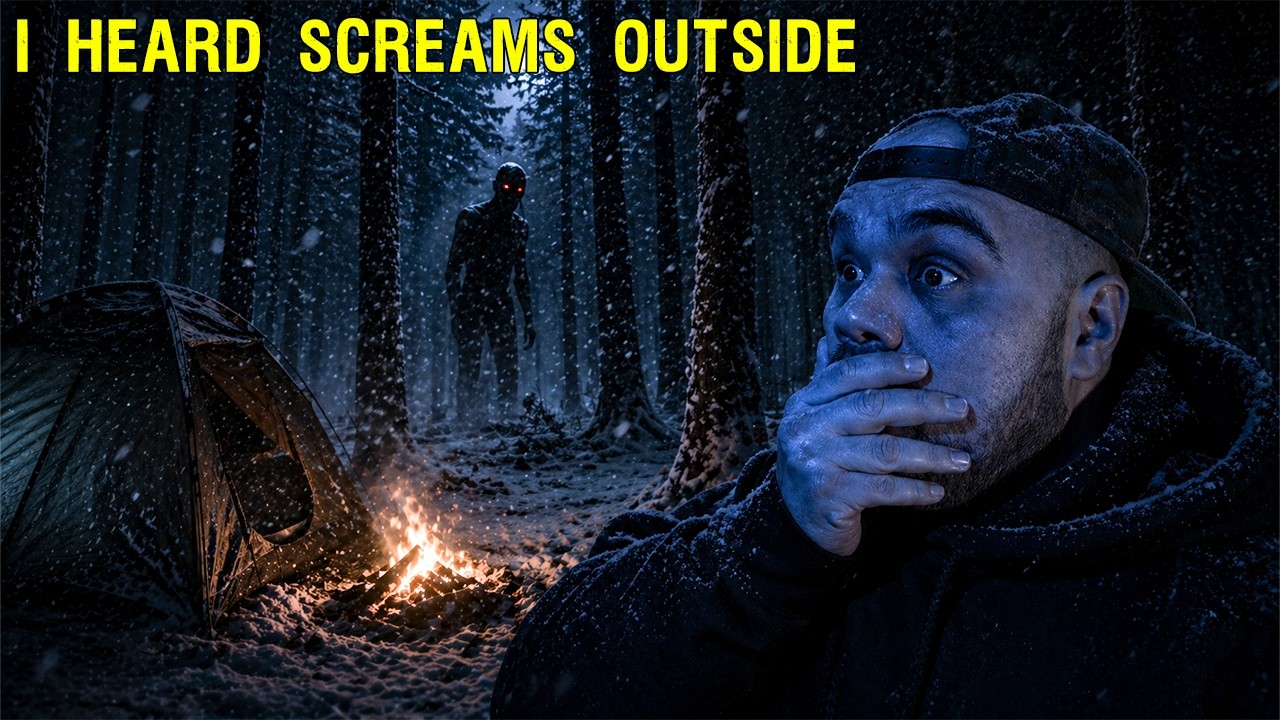Something SCREAMED outside my TENT! Camping in a HAUNTED FOREST
