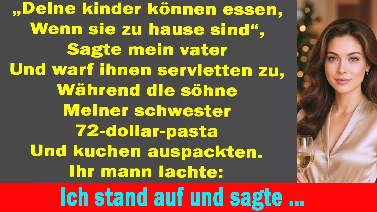 Dad warf meinen Kindern Servietten hin: „Essen zu Hause“ – während ihre Söhne alles bekamen.
