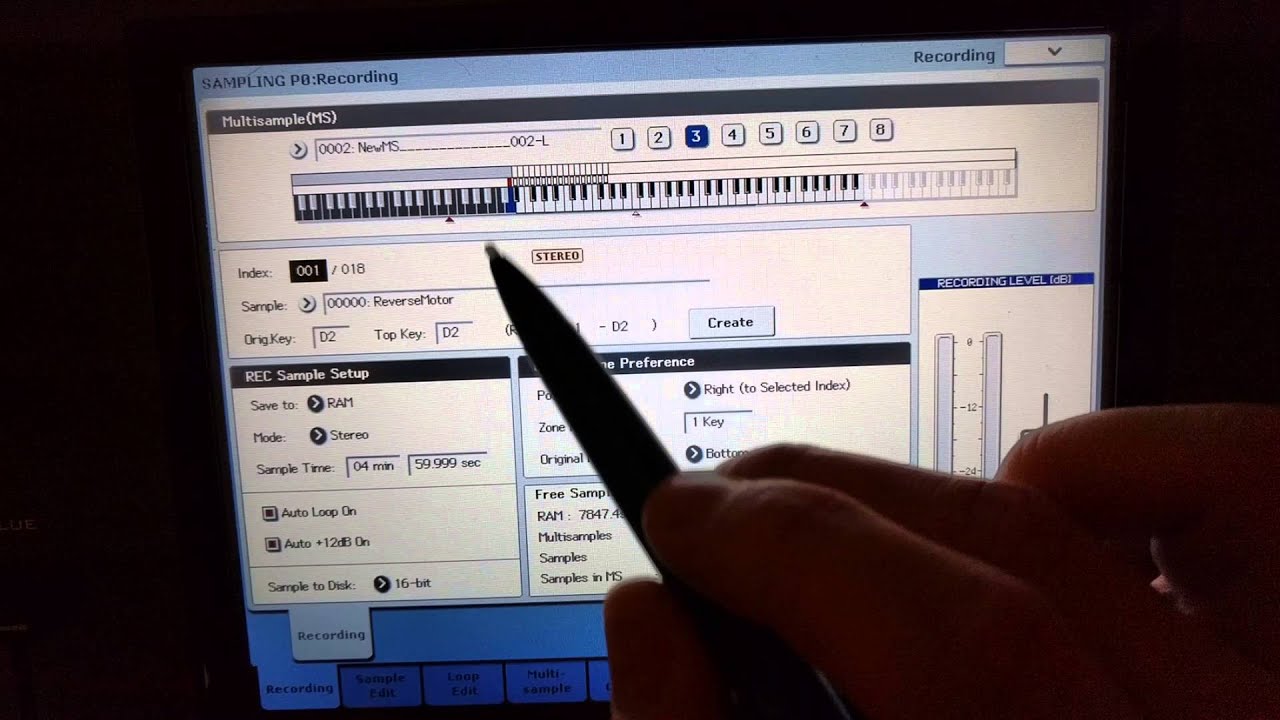 Korg Kronos tutorial: Sampling run-through