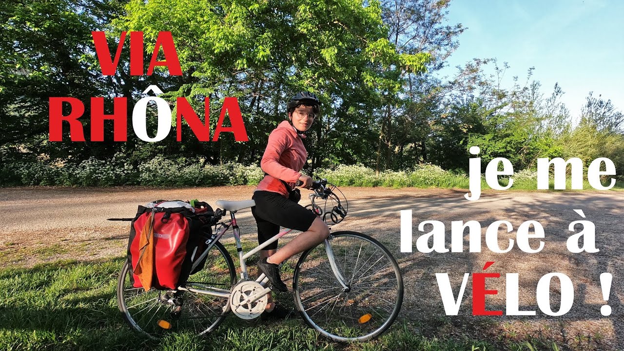 246 km de Vienne à Avignon en solo (je découvre l'itinérance à vélo - Via Rhôna, bivouac, baignade)