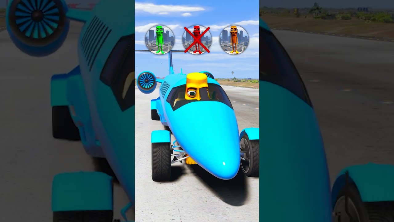 PLANE CHALLENGE BRAINROT RAINBOW tung tung tung sahur in GTA 5 