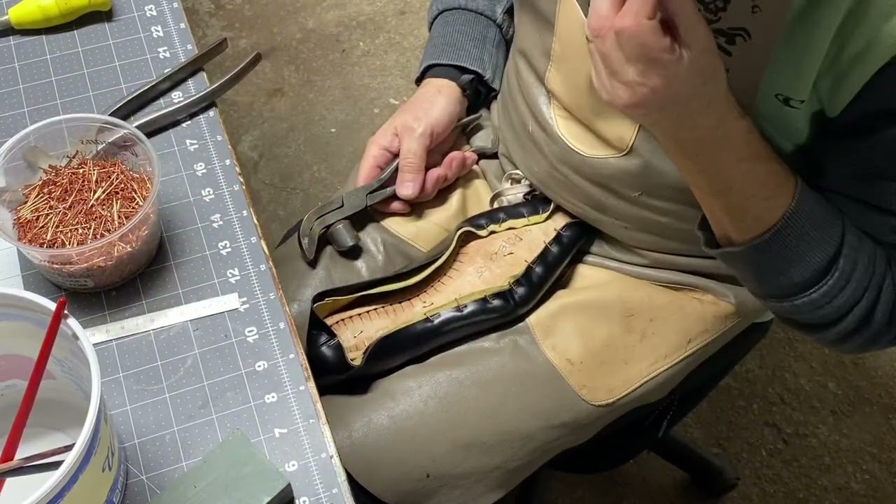 Shoes lasting, full process (lasting and re-lasting dress moccasins) 