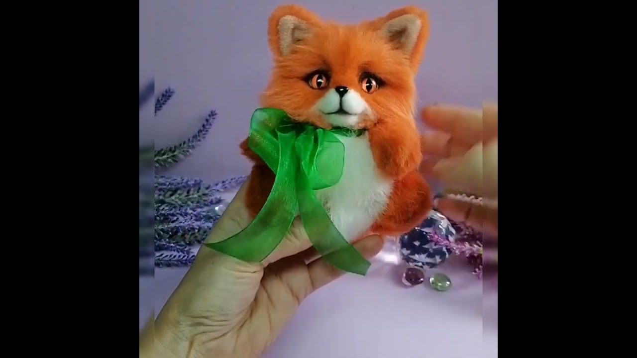 Fox teddy miniature toy, Plush animal for kids, Stuffed animals interior cub, Personalized Teddybear