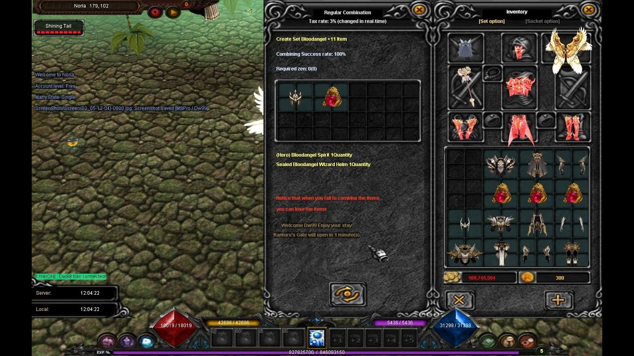 CustomMix - Hero Bloodangel Spirit - Sealed Blodangel +11  Season6Ep18 - MuOnline Mspro