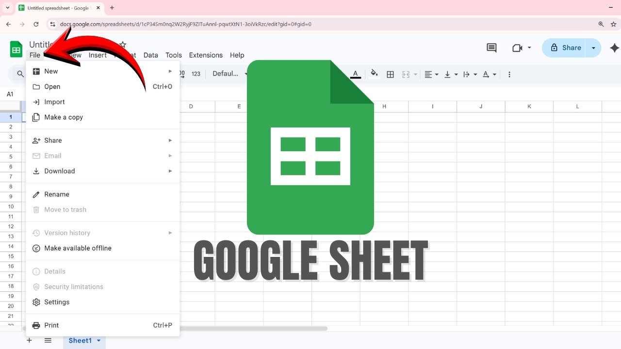 Learn Google Sheets File Menu Explained Step by Step | Complete Beginner Tutorial