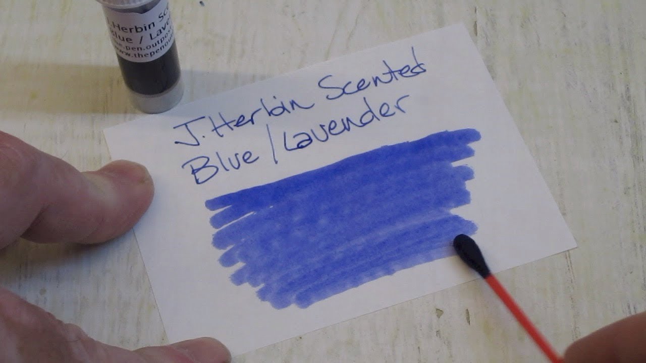J. Herbin Scented Blue writing sample