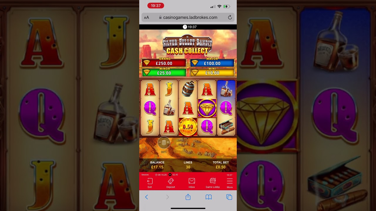 Silver bullet cashcollect 20p/50p spins