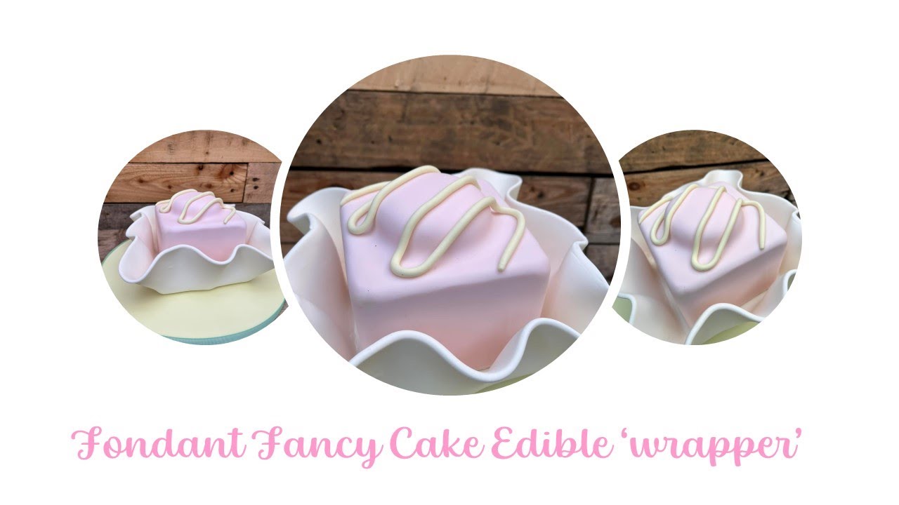 How to make an edible wrapper for a fondant fancy cake