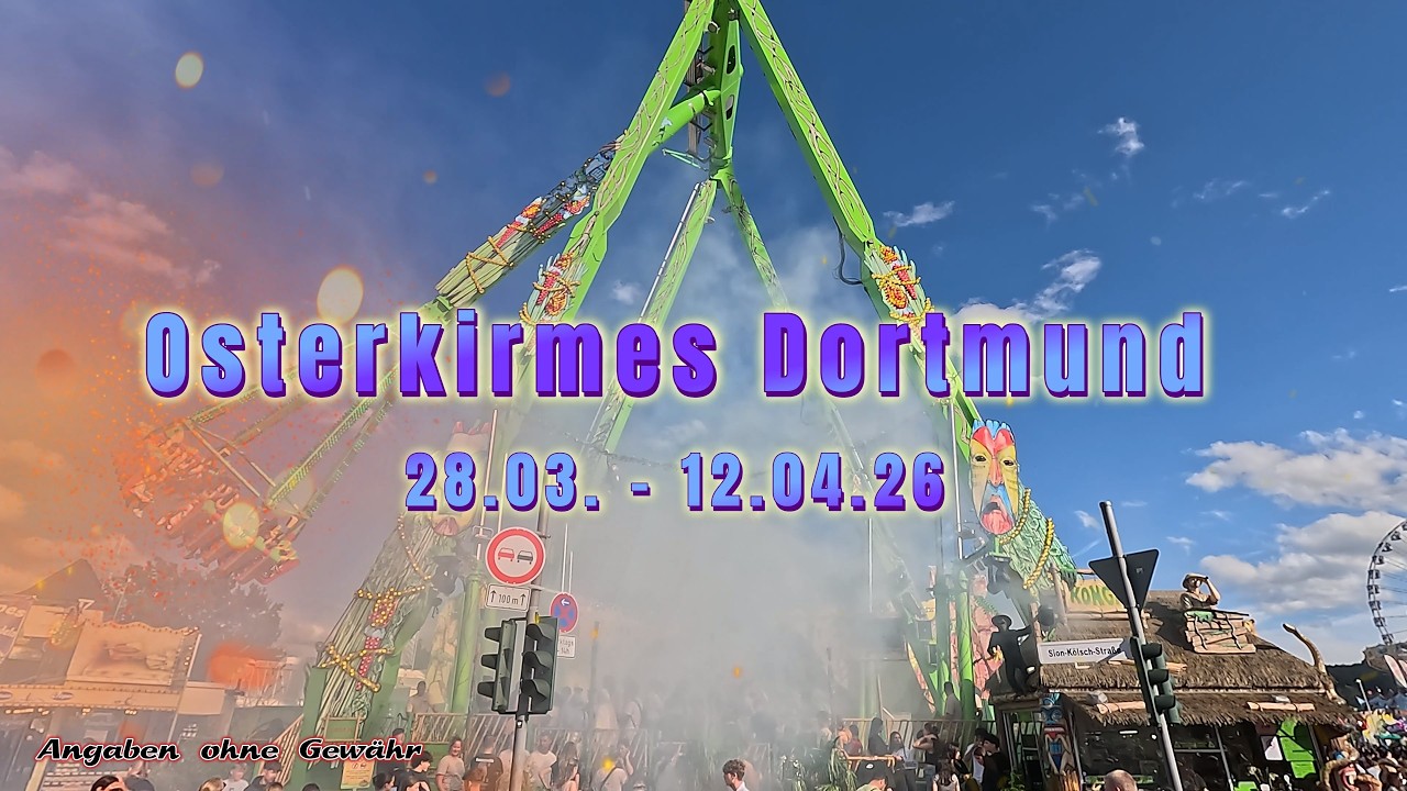 Fredolino Osterkirmes Dortmund 2026 Vorschau | Die Fahrgesch&auml;fte |🎡4K/UHD