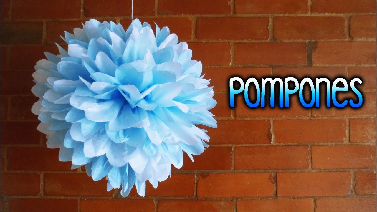 Como hacer pompones de papel