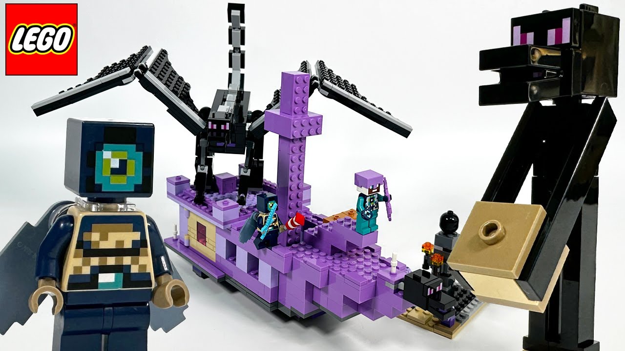 LEGO Minecraft The Ender Dragon and End Ship 😱21264 Speed Build Review