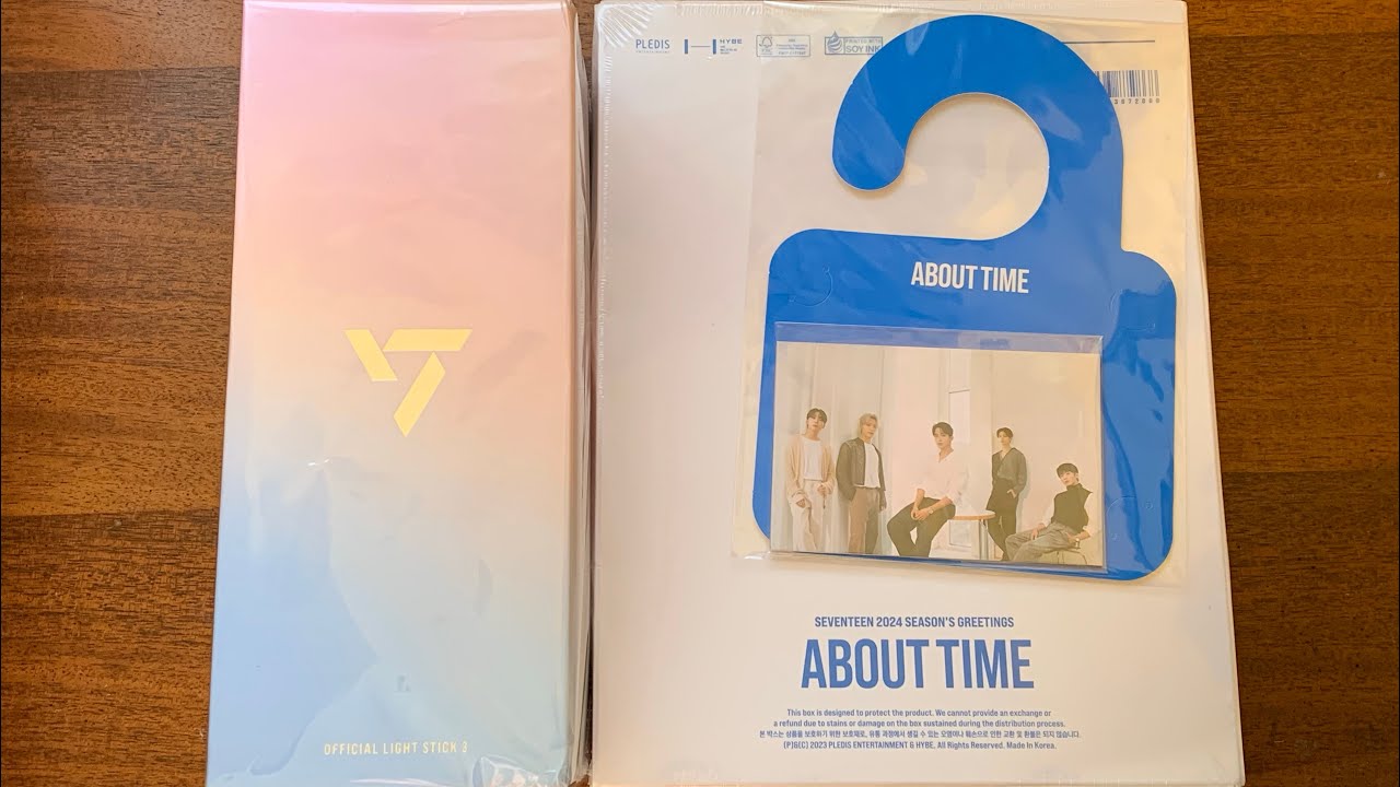 Unboxing my first Season’s Greetings + Seventeen 세븐틴 V3 lightstick || My first unboxing video !