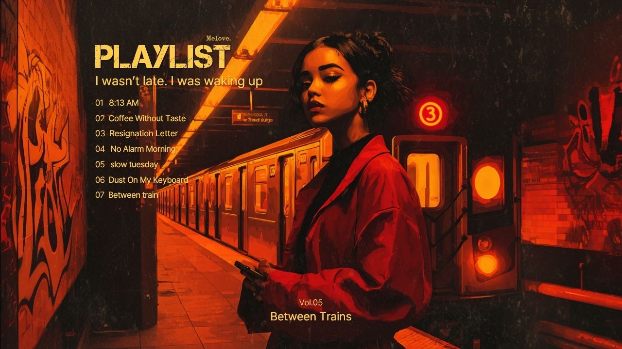 𝗽𝗹𝗮𝘆𝗹𝗶𝘀𝘁🎧Melove Between Trains l Lo fi Jazz Hip Hop for Burnout, Late Nights & Finding Your Own Pace