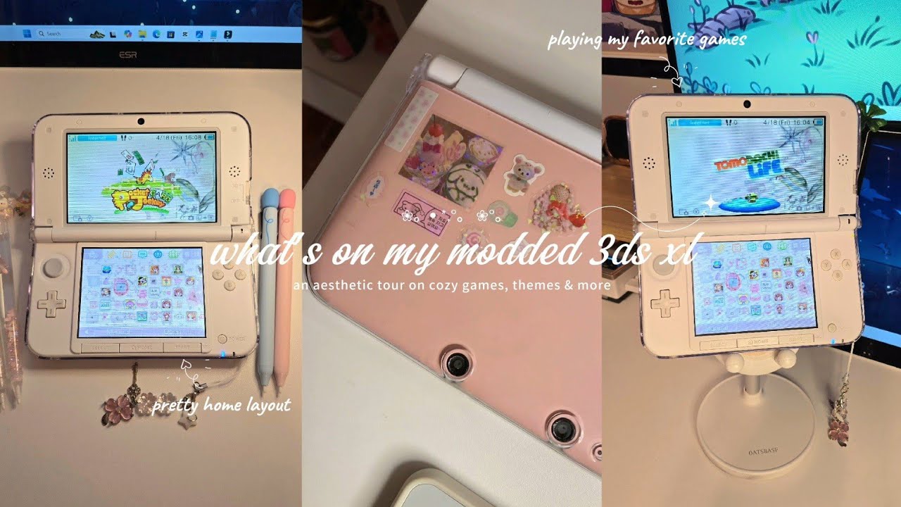 🍥what's on my modded 3ds xl | tour on cozy games, themes & more