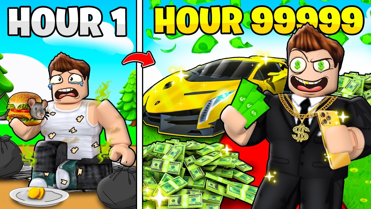 ROBLOX BUT YOU GET 1+ MONEY EVERY SECOND !!
