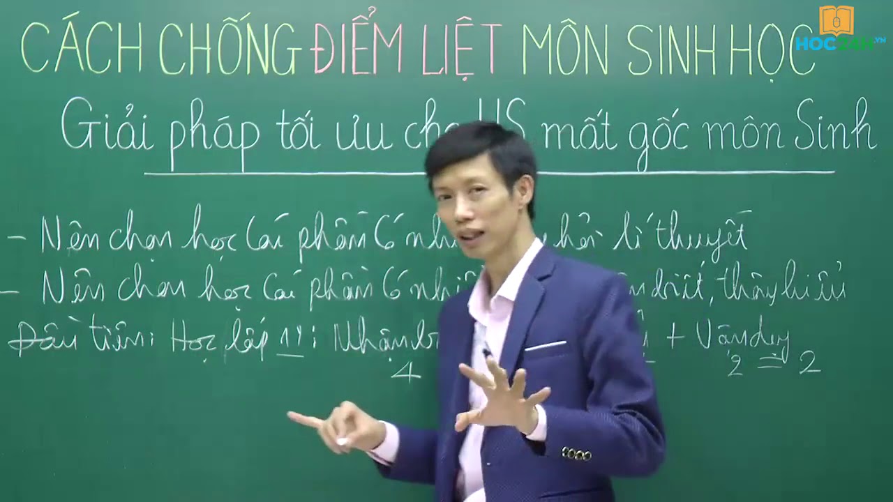 CHỐNG ĐIỂM LIỆT MÔN SINH CHỈ VỚI 10 BÀI HỌC