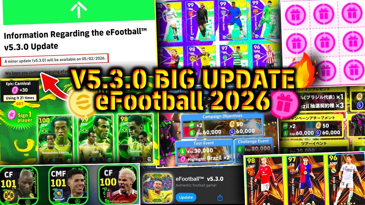 🚨Big v5.3.0 Update🔥| Carnival Campaign | Thursday Update | Free Epics | eFootball™ 2026😍
