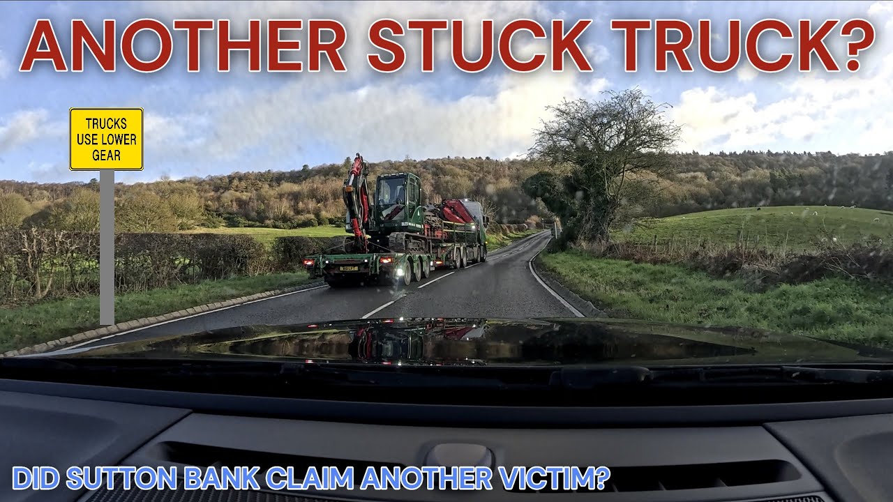 Did Sutton Bank STRIKE again   Another stuck TRUCK in NORTH YORKSHIRE?