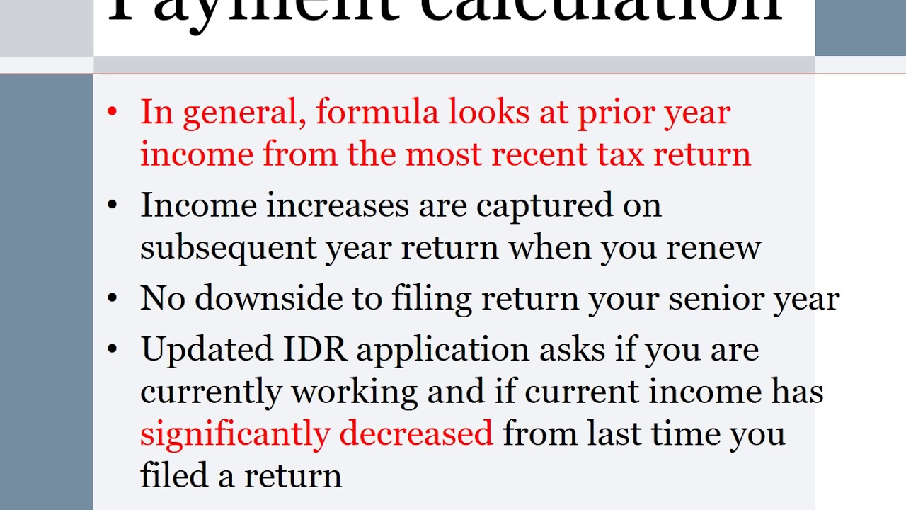 Module 3 - How Income Driven Repayment (IDR) Plans Work