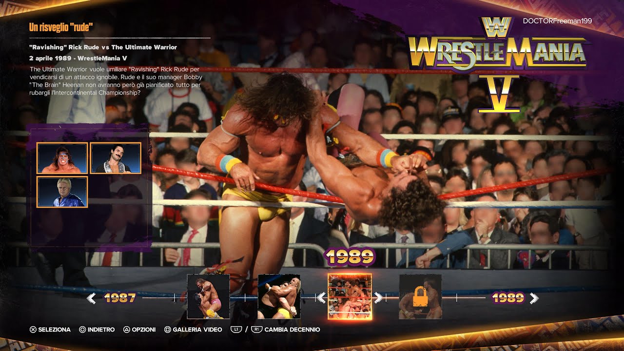 RICK RUDE VS THE ULTIMATE WARRIOR [WWE 2K24 SHOWCASE GAMEPLAY ITA PS5]