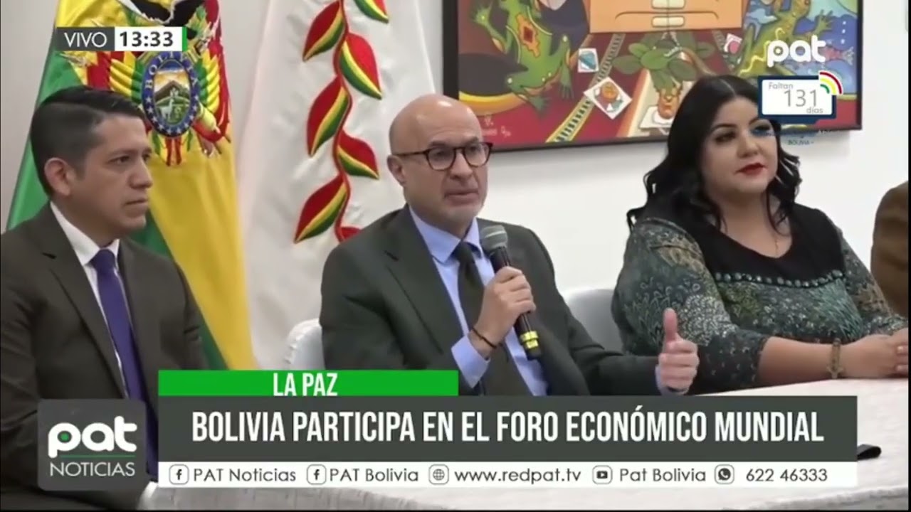 Bolivia busca atraer inversiones en Foro de Davos