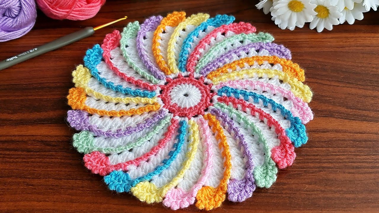 Perfect 😇 crochet motif supla. 3D Super eye catching crochet knit. Everyone who saw it liked it