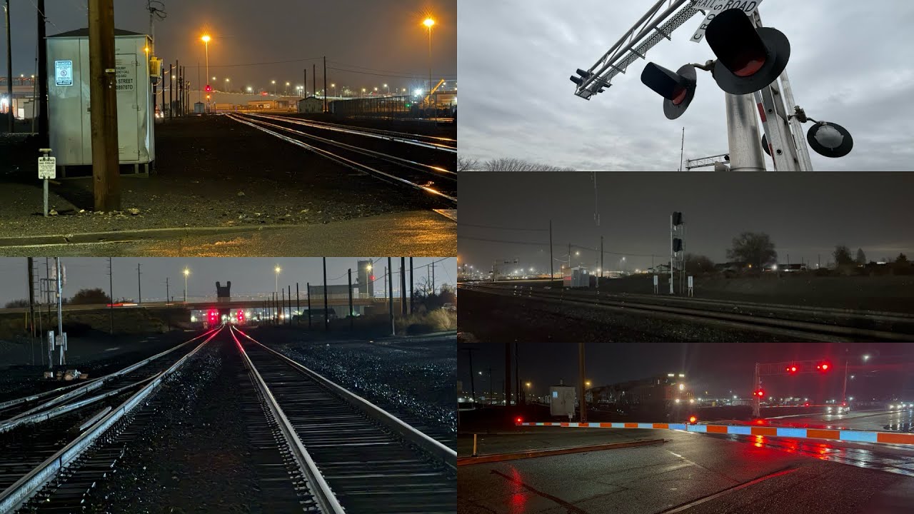 TWO TRAINS MEET AT THE SAME CROSSING AND MORE!!! 