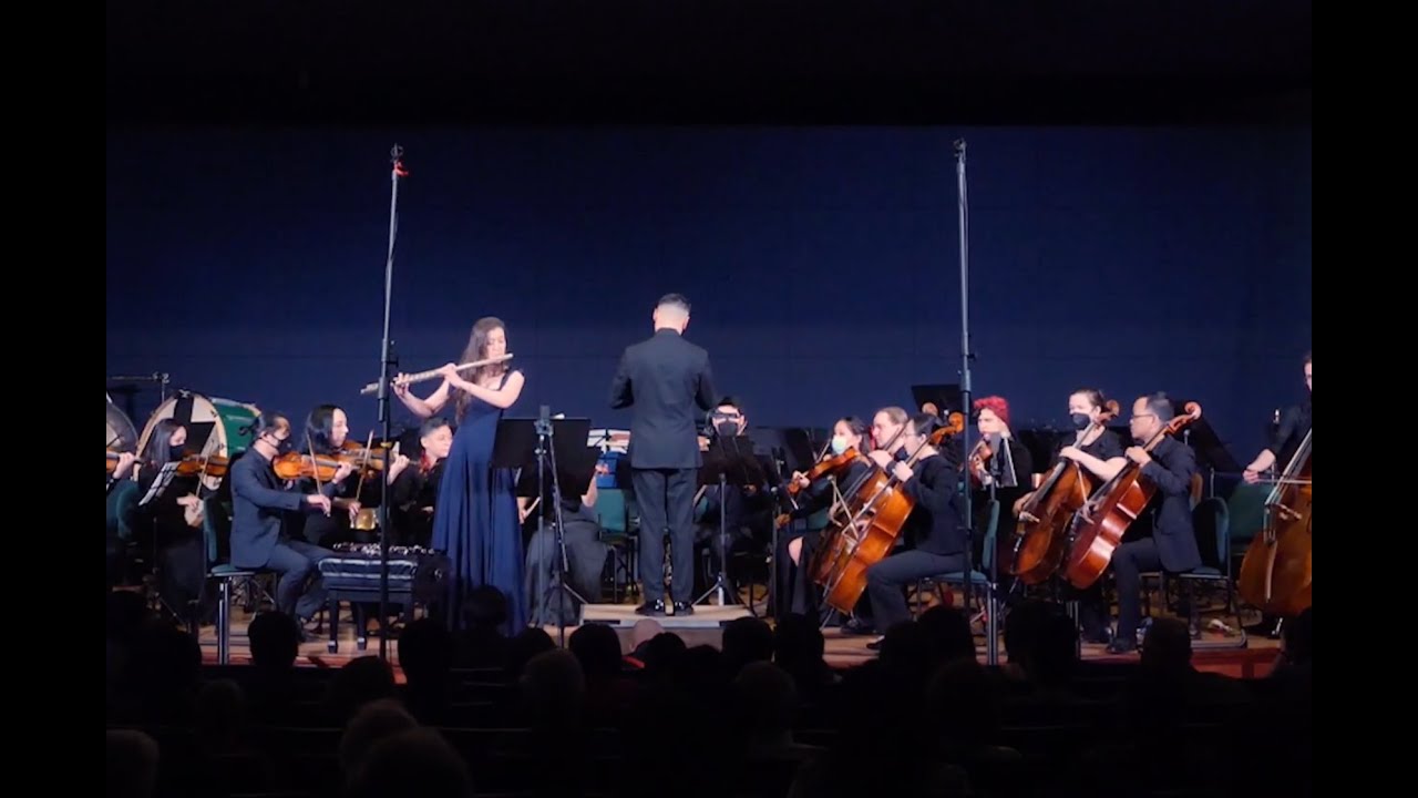 These are my first words. Contrabass flute alto flute, string orchestra, Daniela Mars, Michael Huynh