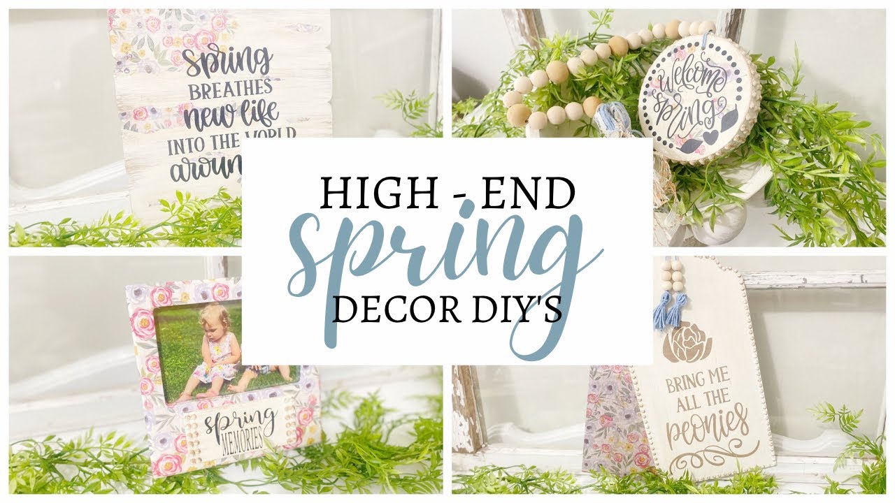 HIGH-END SPRING DECOR DIYS | FARMHOUSE SPRING DIYS | SPRING DIYS | BEGINNER FRIENDLY CRICUT HOW-TOS