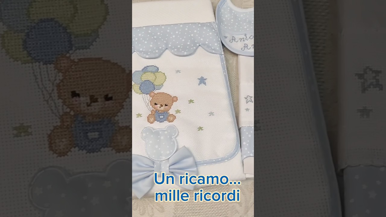 Corredino personalizzato a punto croce! 👶🏻🪡 #shorts