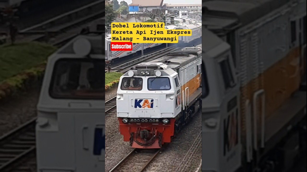 Lokomotif Ganda Kereta Api Ijen Ekspres #keretaapi #malang #indonesia