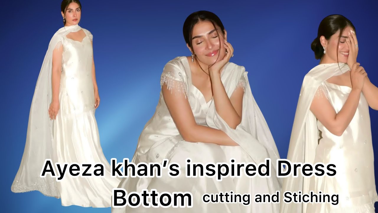 Ayeza khan Inspired Outfit From Scratch || Pleated plazo cutting and Stiching Part2 #diy