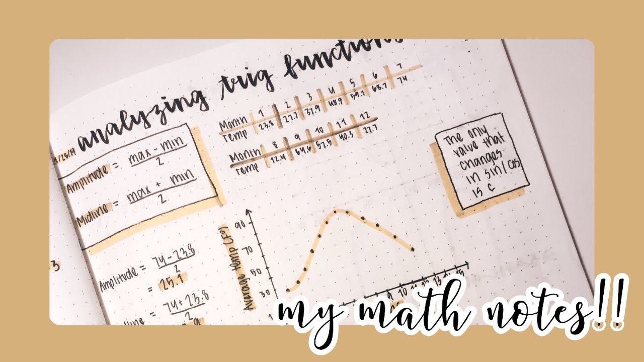 how to improve your math notes! aesthetic and functional!
