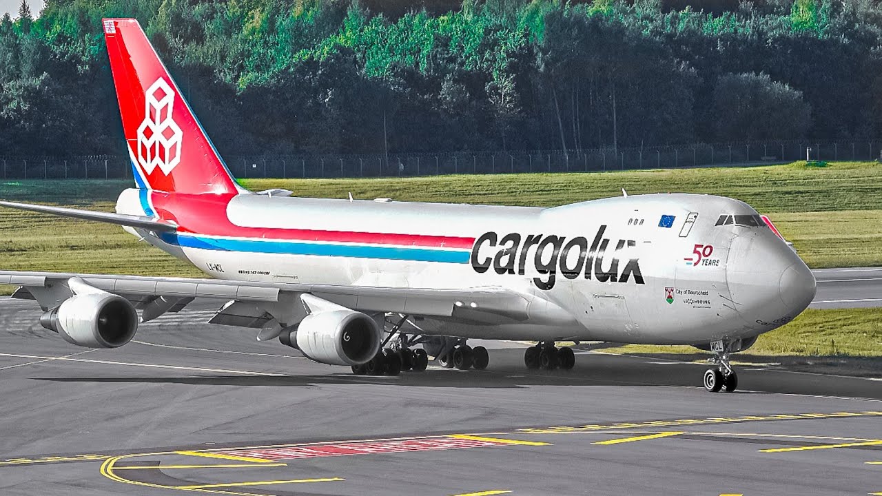 1 HR Watching Airplanes, Aircraft Identification | Luxembourg Airport Plane Spotting [LUX/ELLX]