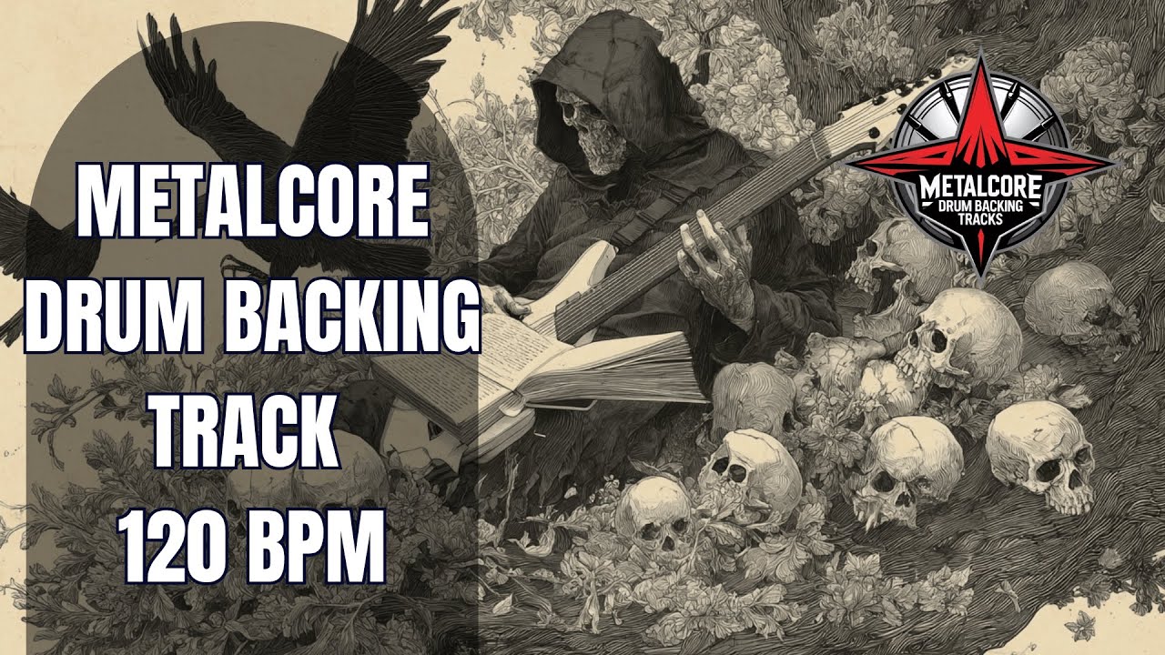 120 BPM Metalcore Drum Track &ndash; Steady Mid-Tempo Groove