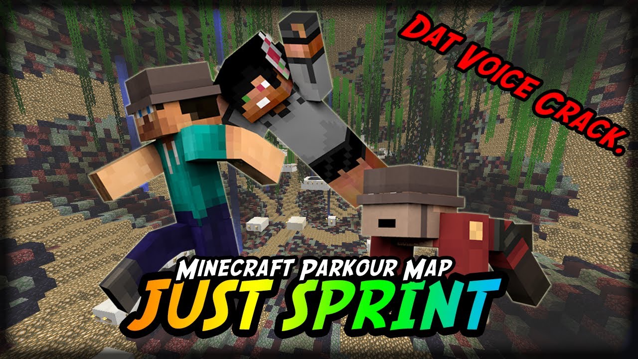 Minecraft: SWEATY PARKOUR RACE (Just Sprint)
