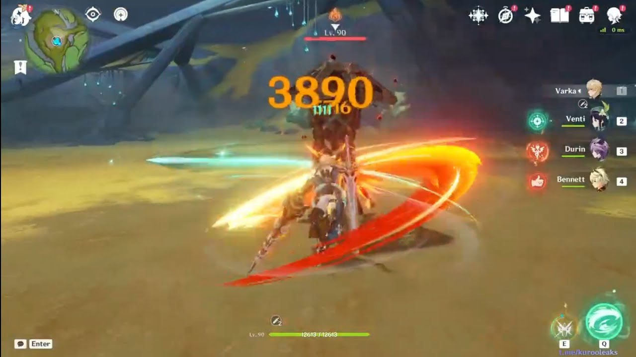VARKA V1: Combo Elemental Skill and Some other gameplay details | With Party Pyro