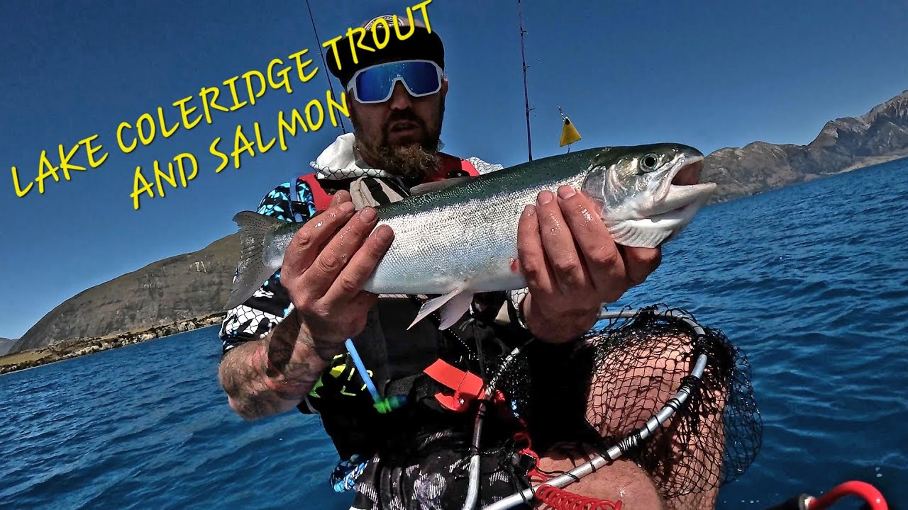 Exploring lake coleridge catching salmon and trout