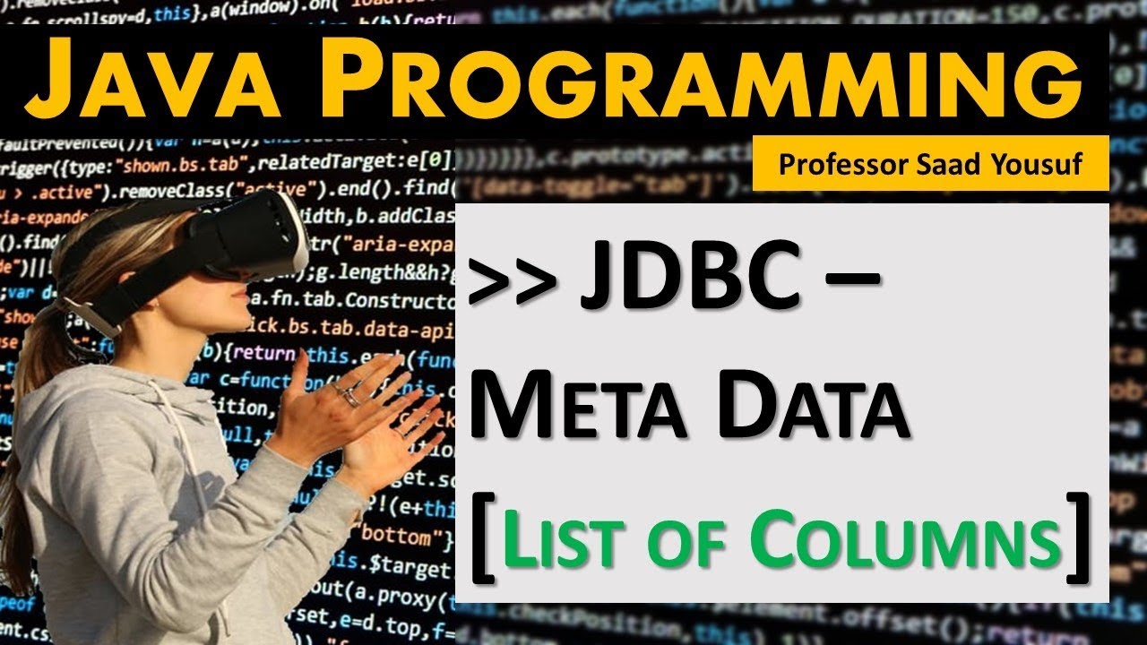 Java Programming Database MetaData - List of Columns in a