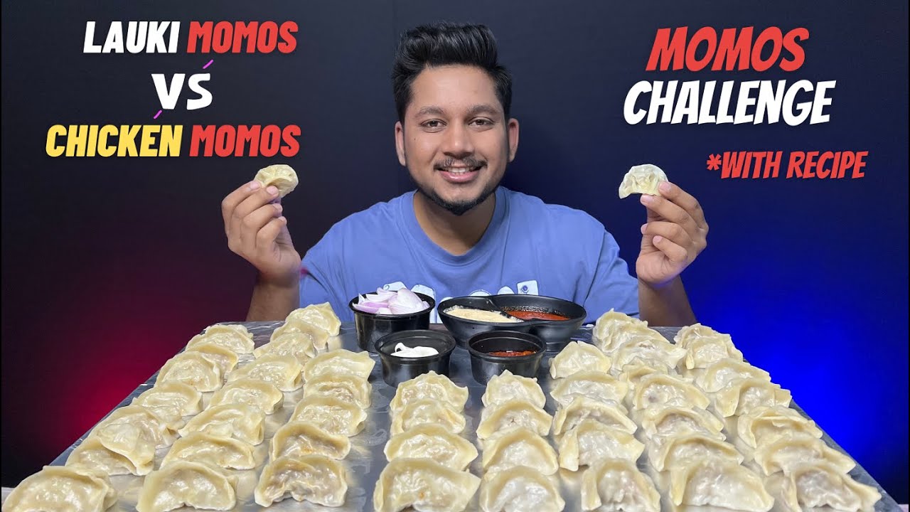Lauki ke Momos v/s Chicken Momos| Homemade Momos challenge| Lauki Momos Recipe| Chicken Momos Recipe